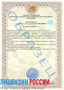 Образец сертификата соответствия (приложение) Ленинск Сертификат ISO 27001